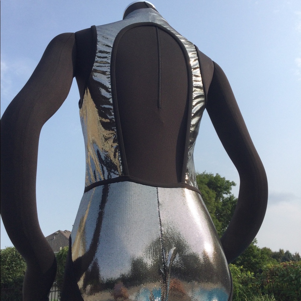 VTG Metallic Holographic Hologram scuba zip up 1pc - Picture 3 of 16